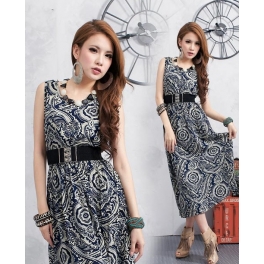 long dress motif batik D1091