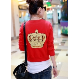 jaket wanita motif crown T1337