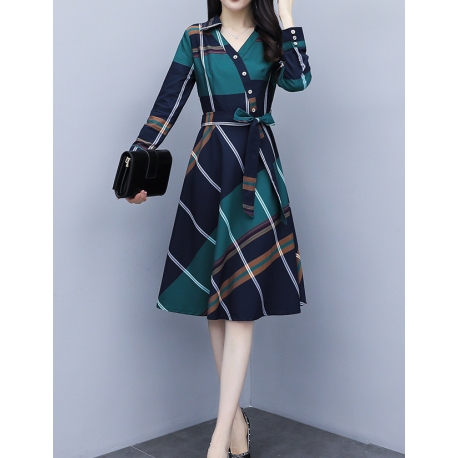 dress wanita korea D6077