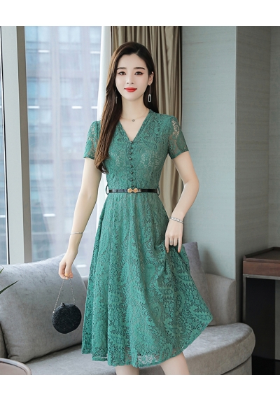 dress brukat korea d6092