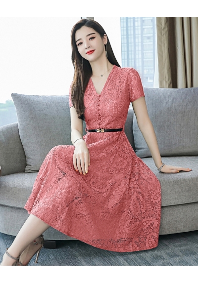 dress brukat korea d6092