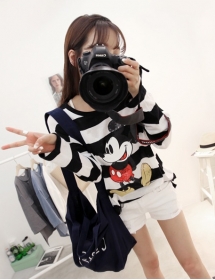 kaos lengan panjang gambar mickey mouse T1391