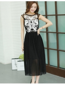 long dress wanita etnik D1125