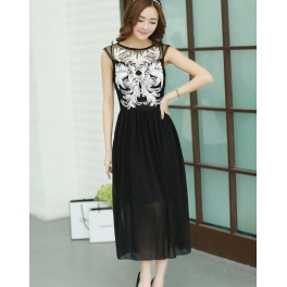 long dress wanita etnik D1125