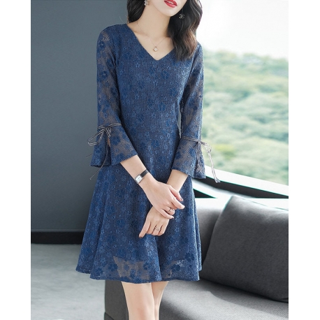 dress brukat korea d5843