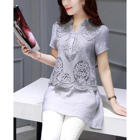 blouse wanita korea T5932