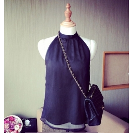 blouse chiffon turtle neck T1408