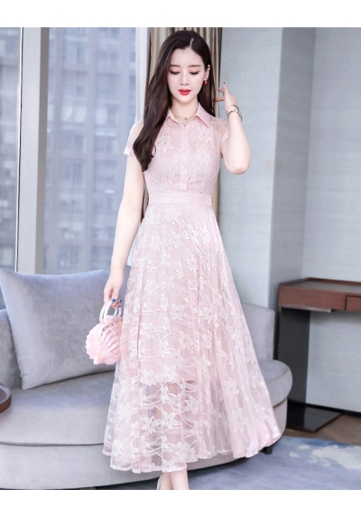 long dress brukat korea D6181