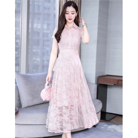 long dress brukat korea D6181