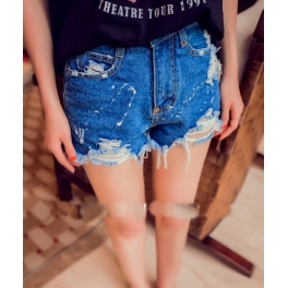 hot pants denim MODEL sobek T1417