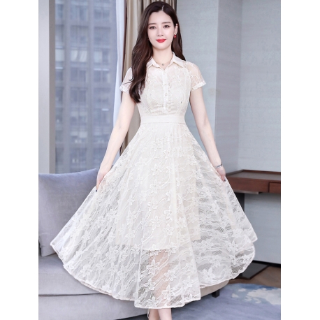 long dress brukat korea D6183