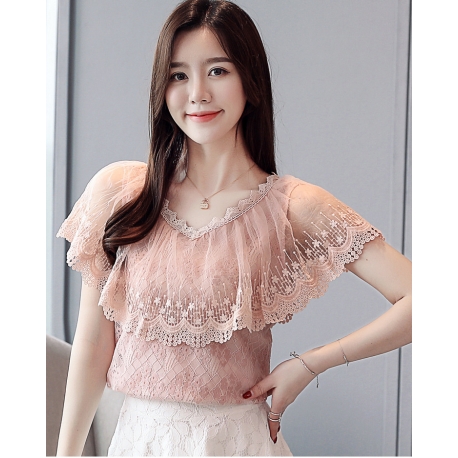 blouse brukat korea T5993