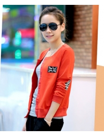 jaket wanita motif bendera T1468