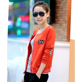 jaket wanita motif bendera T1468