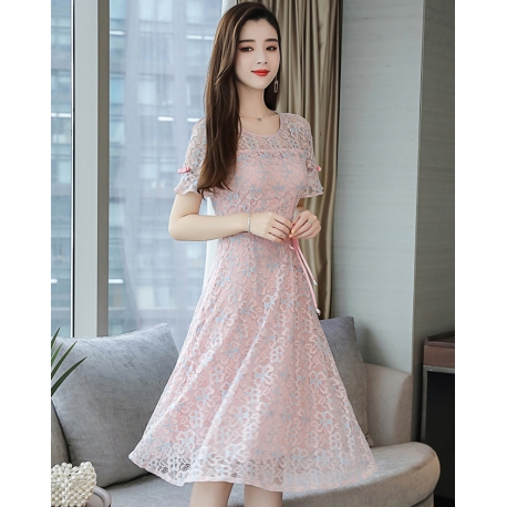 dress brukat korea D6247