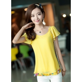 blouse chiffon lengan pendek T1471