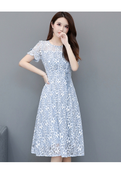 dress brukat korea D6267