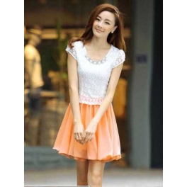 dress wanita model brukat D1195