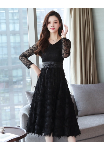 midi dress korea D6271