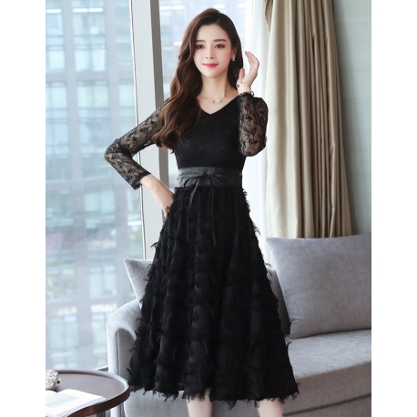 midi dress korea D6271