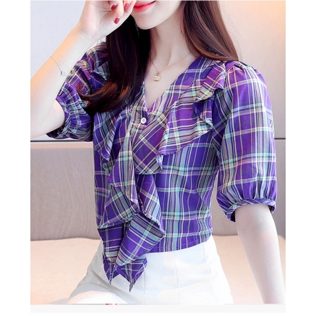 blouse  wanita korea T6218