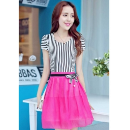 dress salur model korea terbaru  D1218