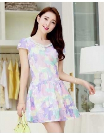 dress wanita model korea D1225