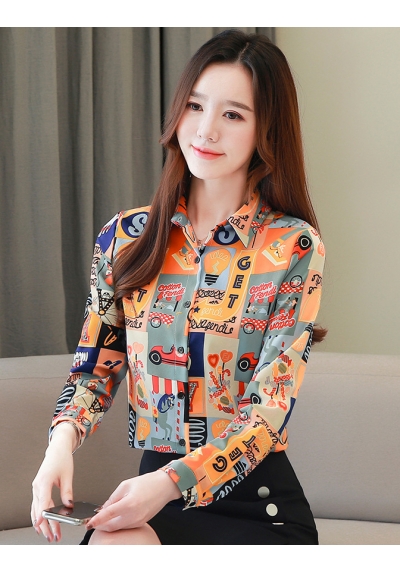 kemeja wanita korea T6231