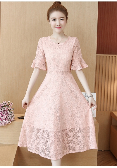 midi dress brukat korea d6332