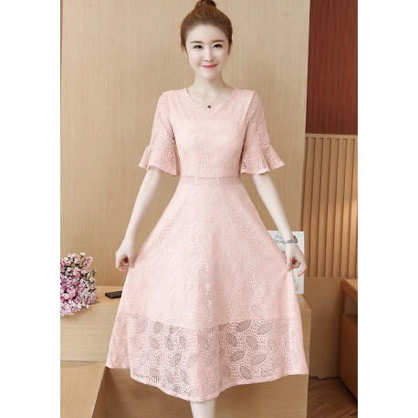 midi dress brukat korea d6332