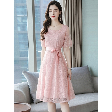 dress brukat korea D6354