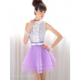 dress pesta model korea D1248