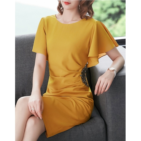 dress wanita korea D6409