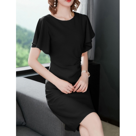 dress wanita korea D6414