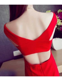 red dress D1286