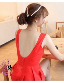 dress wanita tanpa lengan D1289