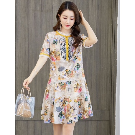 dress wanita korea D6427