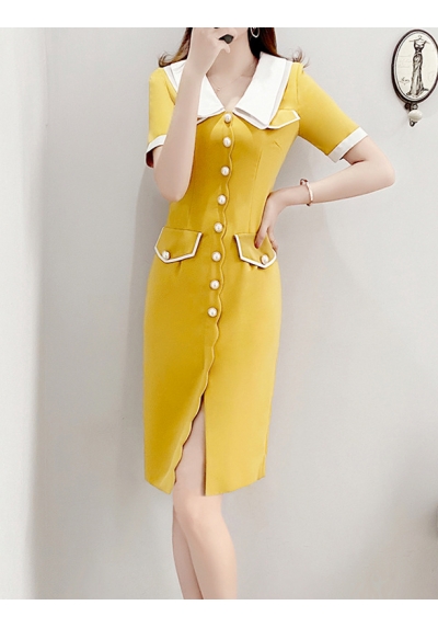 dress wanita korea D6435