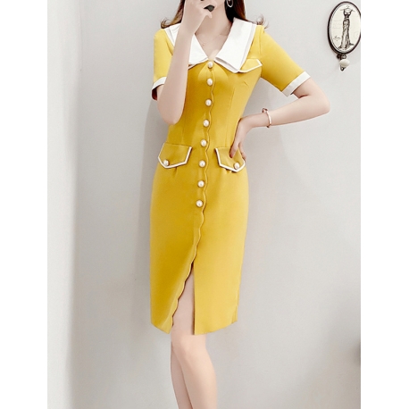 dress wanita korea D6435