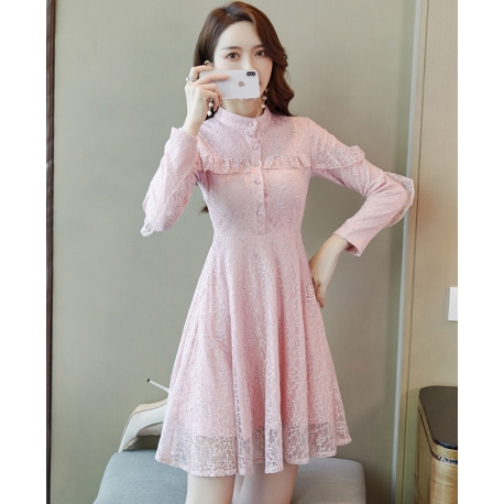 dress brukat korea D6247