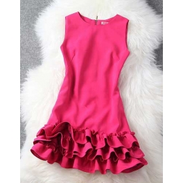 dress wanita tanpa lengan D1301