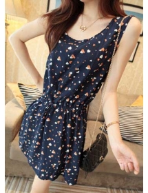 dress chiffon tanpa lengan D1310