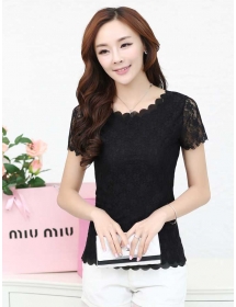 blouse wanita model brukat T1534