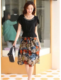 dress wanita model korea D1381