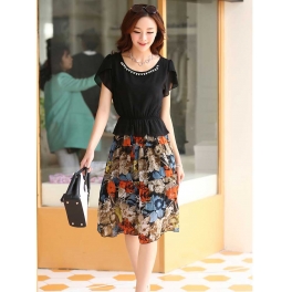 dress wanita model korea D1381