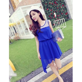 dress chiffon model terbaru D1384