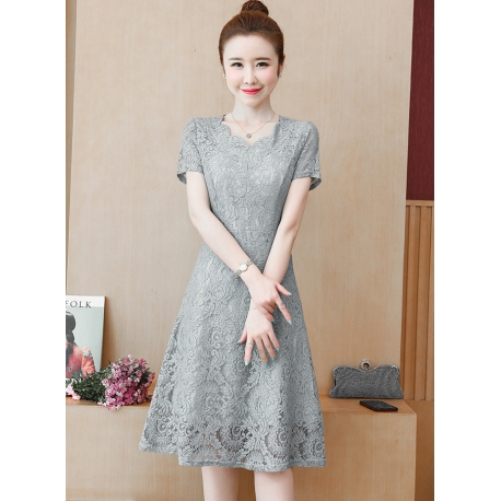 dress brukat korea D6440