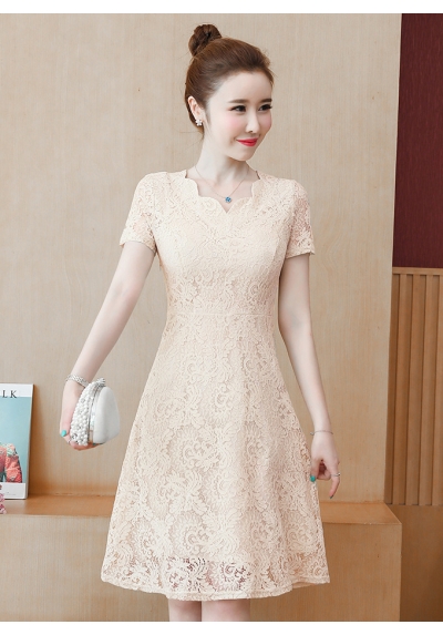 dress brukat korea D6575