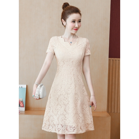 dress brukat korea D6575