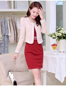 dress wanita korea D1407